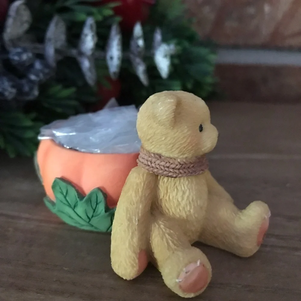 ❤️ Rare 1998 Cherished Teddies Pumpkin Candle‼️FINAL SALE